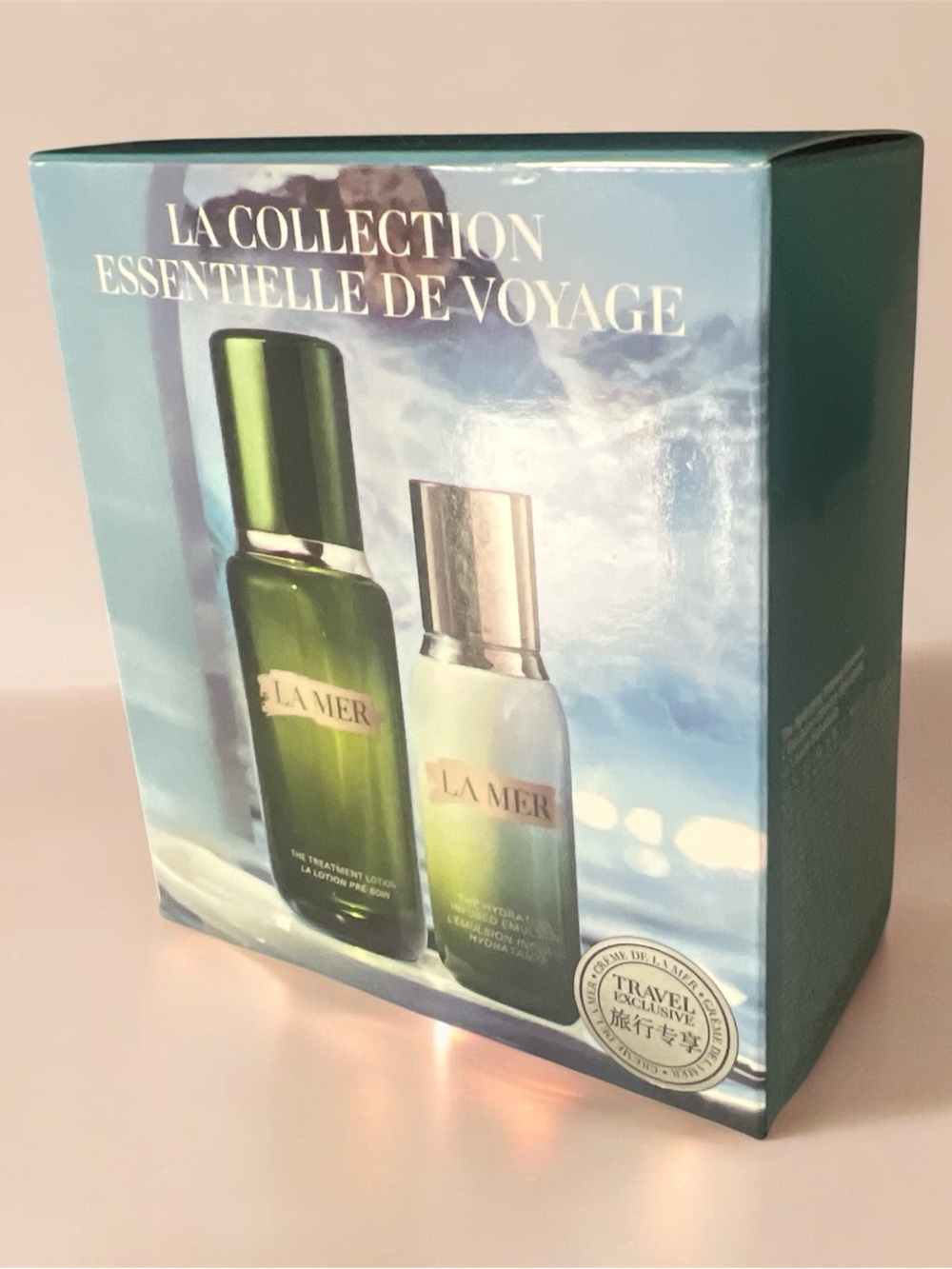 La Mer Green & Silver Travel Skincare Set